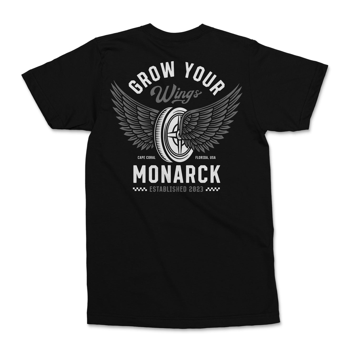 Monarck Barbell Wings 2 Premium Black Tee 198